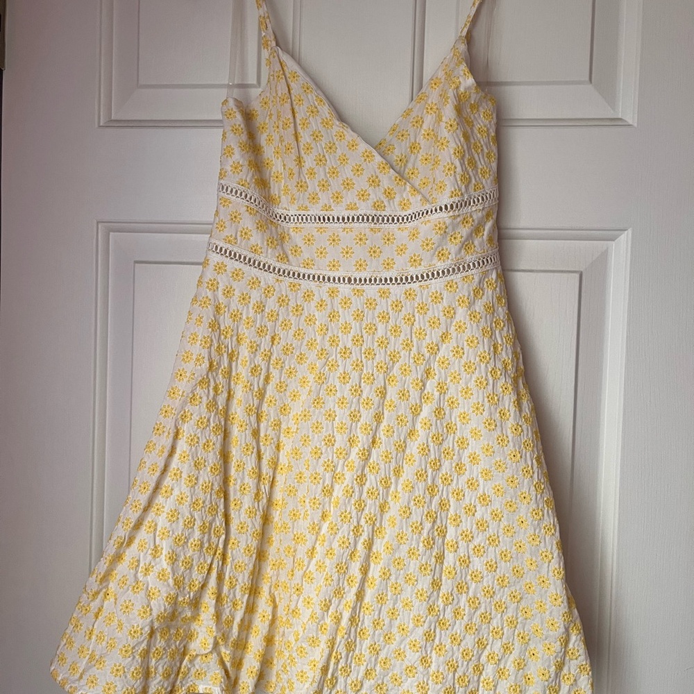 Yellow Floral Women's Dress